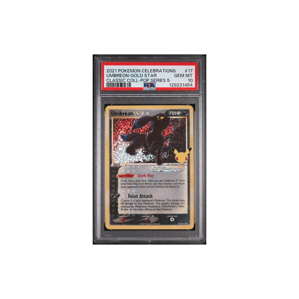 Pokemon TCG PSA 10 2021 SWSH Celebrations #17 Umbreon Gold Star 🇬🇧 #129231454