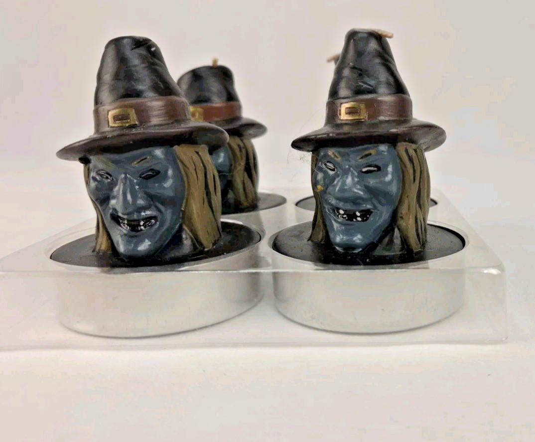 Modern Alchemy Witch Halloween Tealight Candles Set of 4 Modern Alchemy Witch Halloween Tealight Candles Set of 4