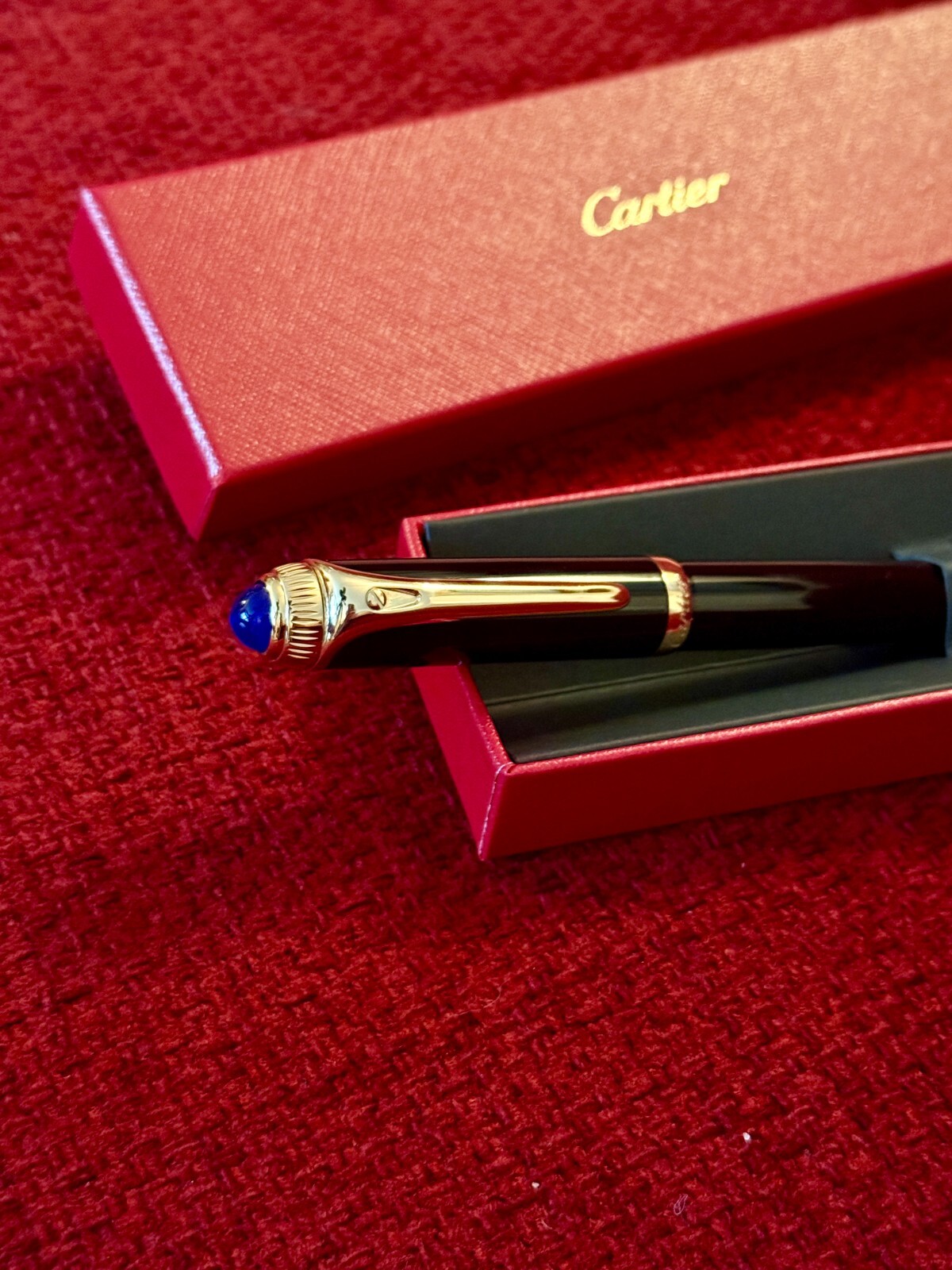 Cartier Promotional Gift Gold Finish Steel Rollerball Pen Refillable New Boxed