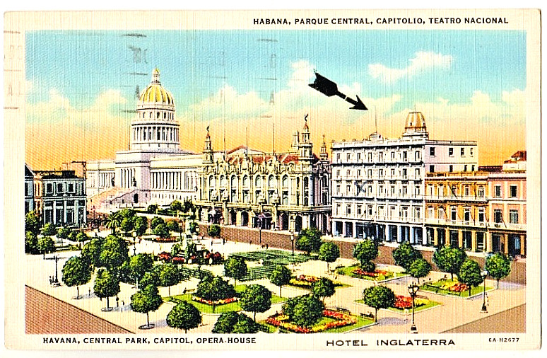 VINTAGE CUBAN LINEN POSTCARD 