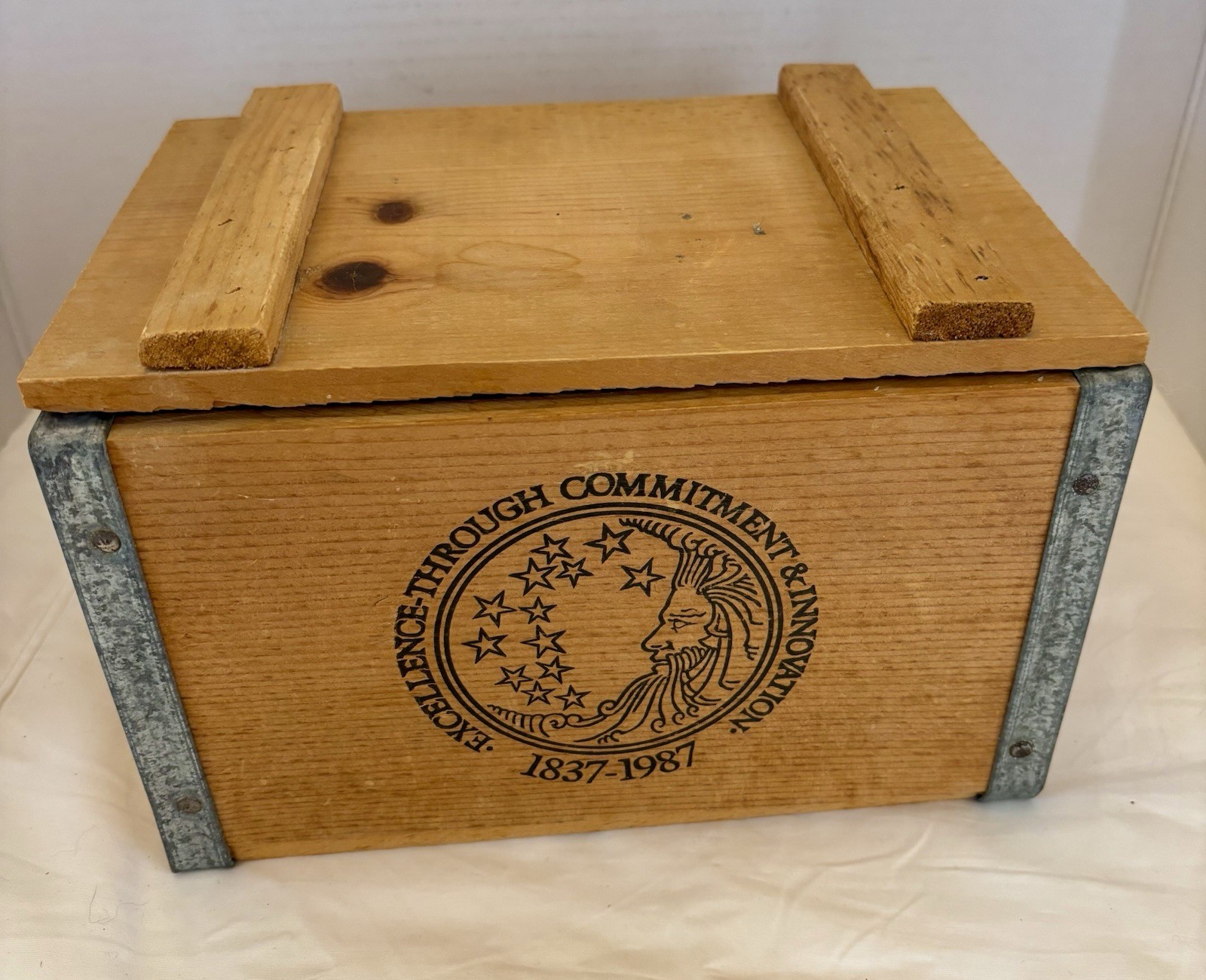 Vintage P&G Ivory Soap Wood Box Crate Procter & Gamble Anniversary Celestial