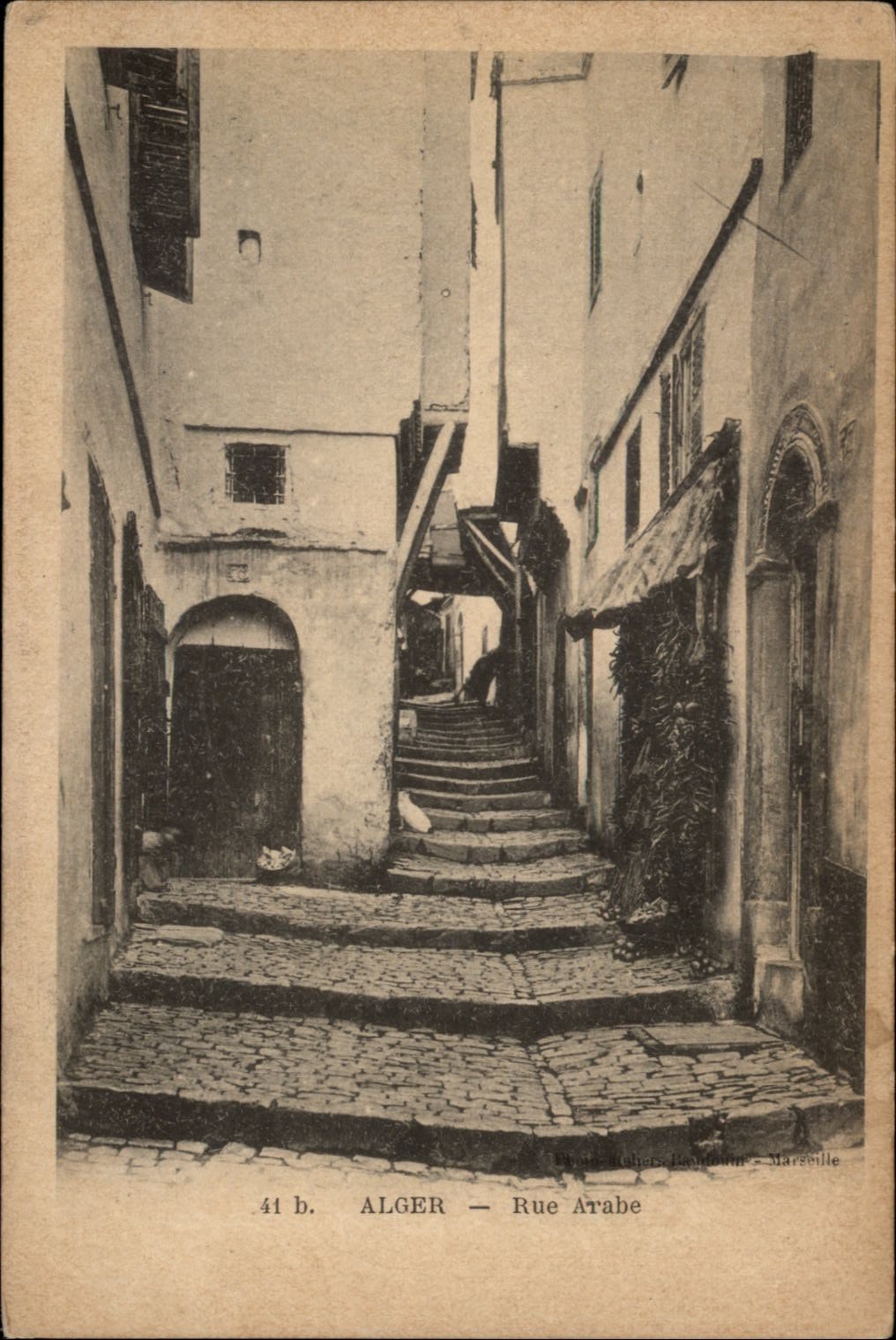 Rue Arabe Algiers Algeria vintage postcard n244