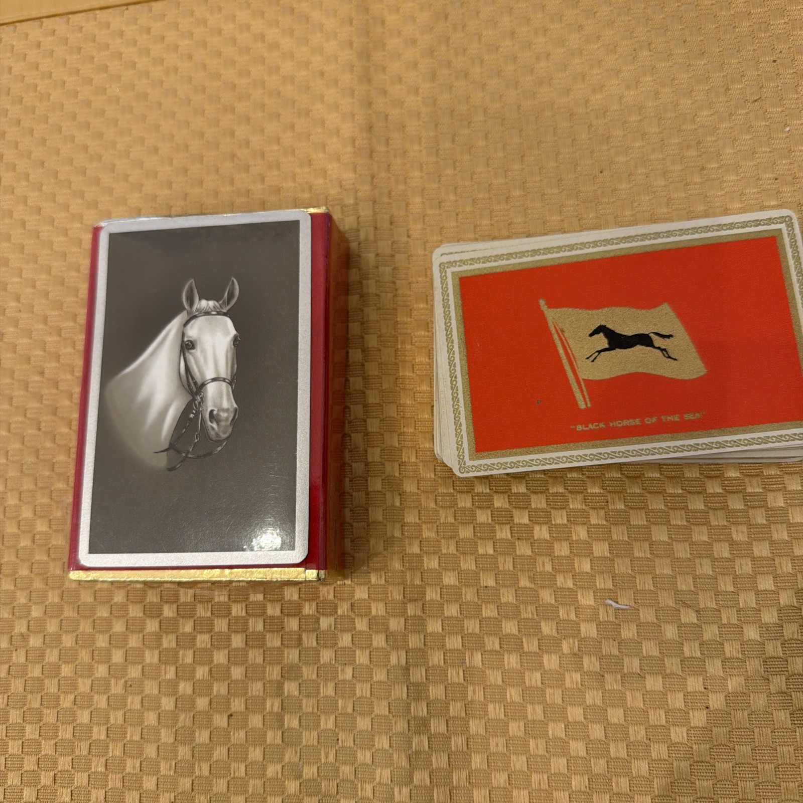 2 Vtg Decks Of Playing Cards With Horses One Is Advertisement 2 Vtg Decks Of Playing Cards With Horses One Is Advertisement