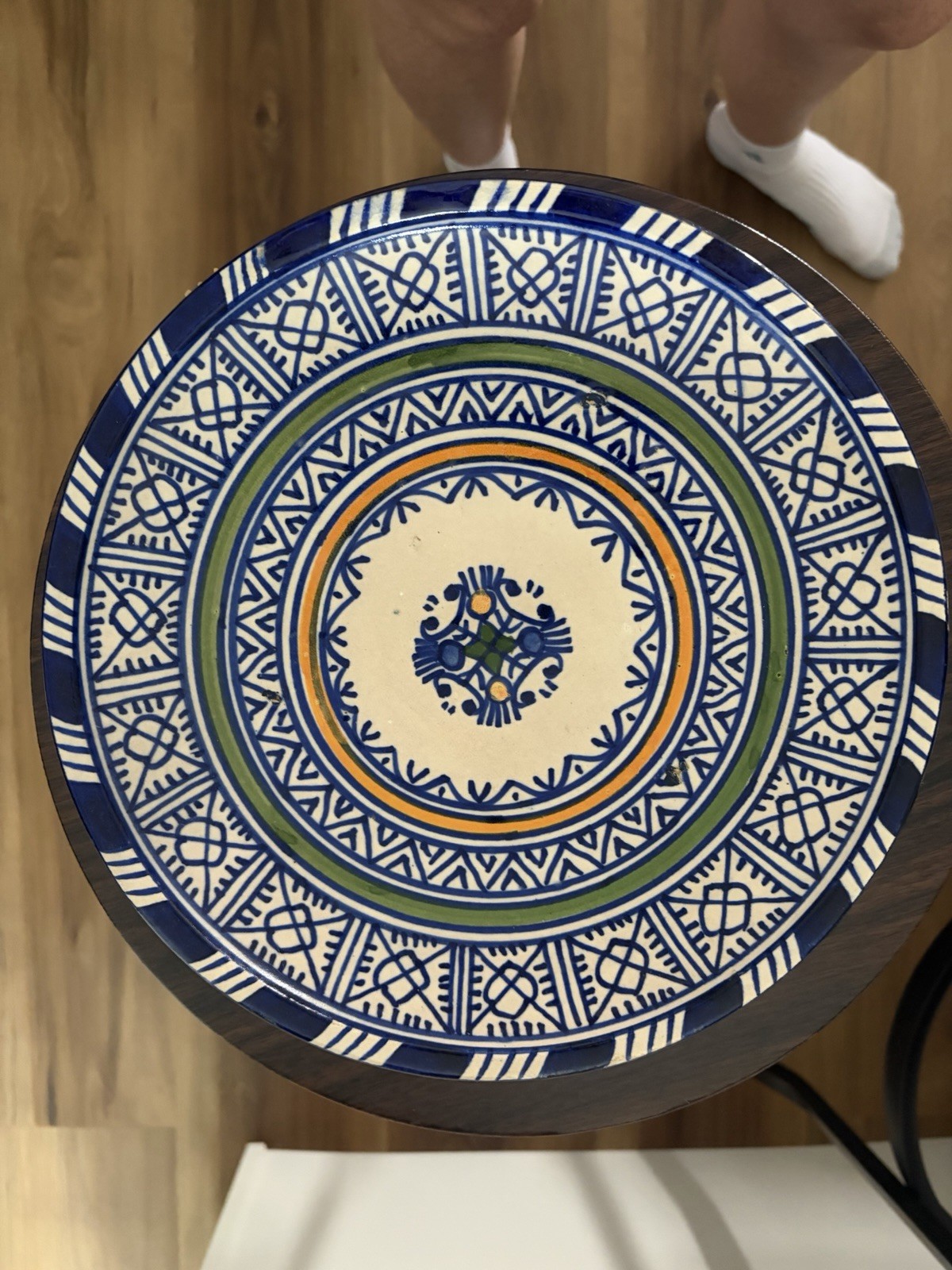 Vintage Moroccan Safi, Ceramic Decorative Wall Plates Set Of Five ￼