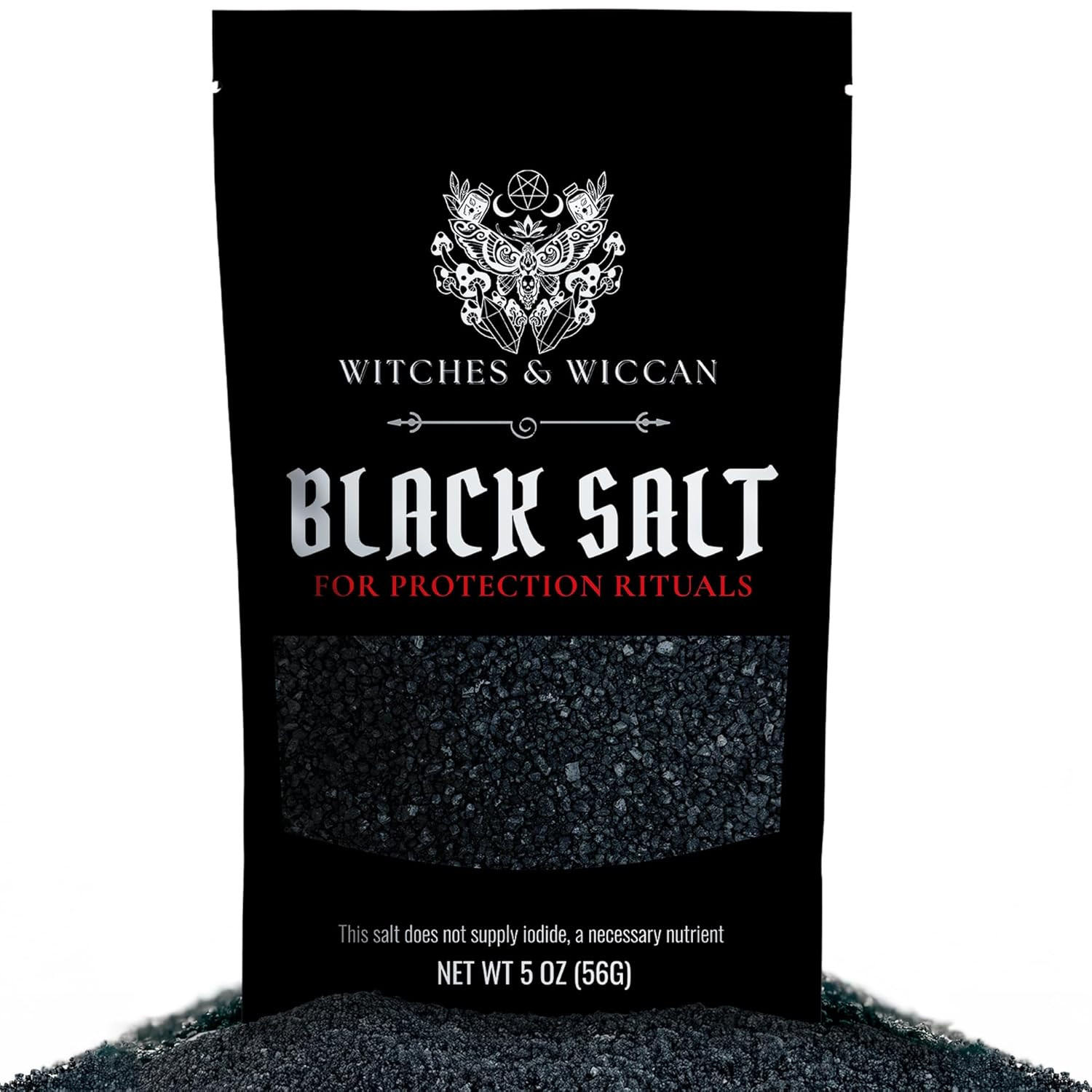 Black Salt Bag for Witchcraft, Rituals, Wiccan Spells, Negative Energy Protectio Black Salt Bag for Witchcraft, Rituals, Wiccan Spells, Negative Energy Protectio