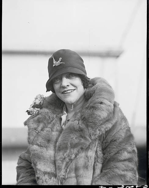 Miss Ada Reeve the famous Vaudeville singer arriving on the S S- 1928 Old Photo