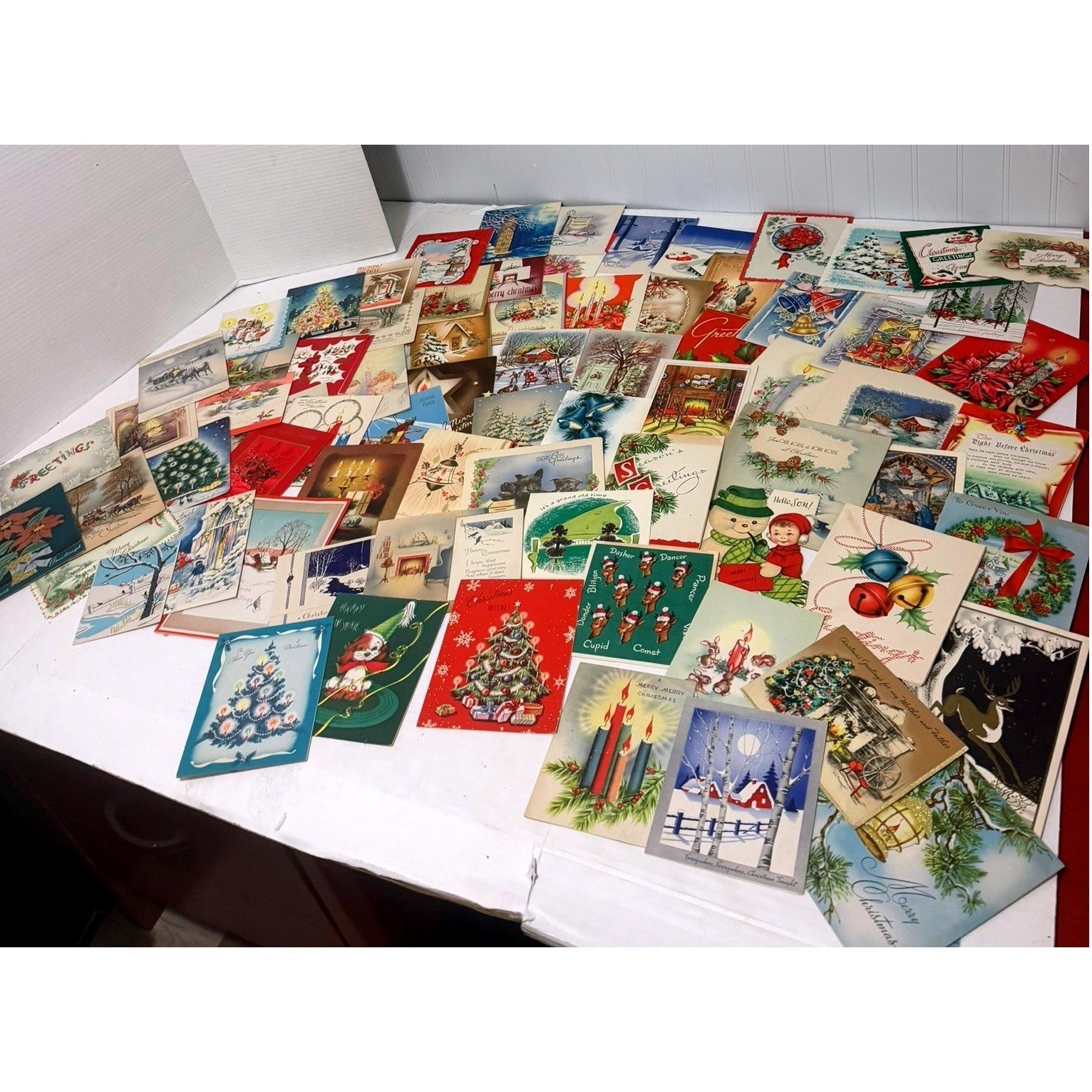 Lot of 75 VTG 1940\'s-1960\'s Christmas Cards Ephemera Great Condition Lot of 75 VTG 1940\'s-1960\'s Christmas Cards Ephemera Great Condition