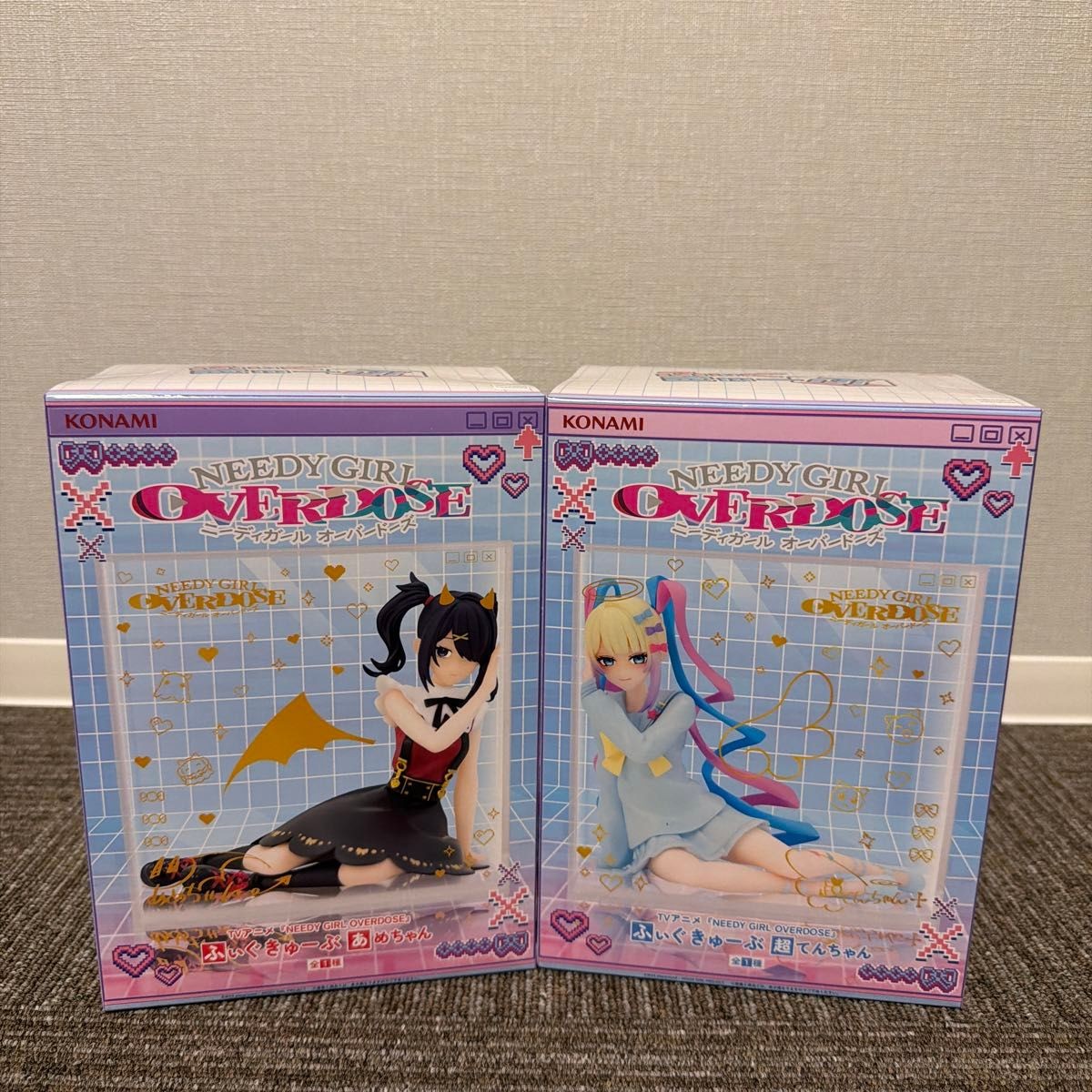 NEEDY GIRL Overdose Ame chan  Tenshi chan Fig Cube Figure SET NEW Japan Anime