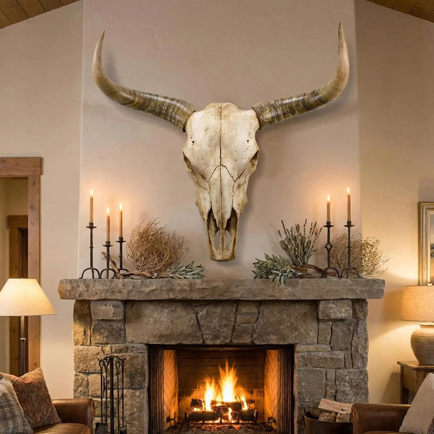70In Longhorn Wall Decor, Extra Large Authentic Croissant,Cow Skull Wall Decor,C 70In Longhorn Wall Decor, Extra Large Authentic Croissant,Cow Skull Wall Decor,C