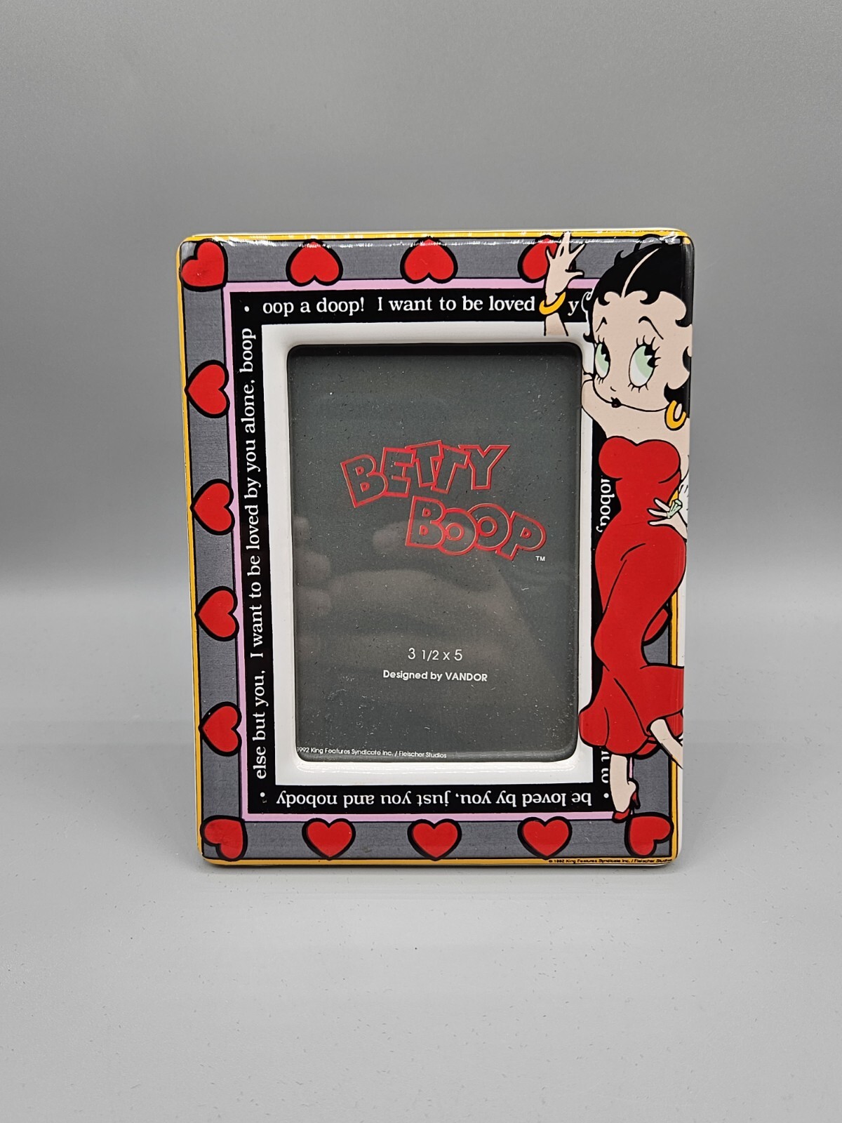 Betty Boop Vendor  I Want To Be Loved By You 3 1/2 X 5 Picture Frame 