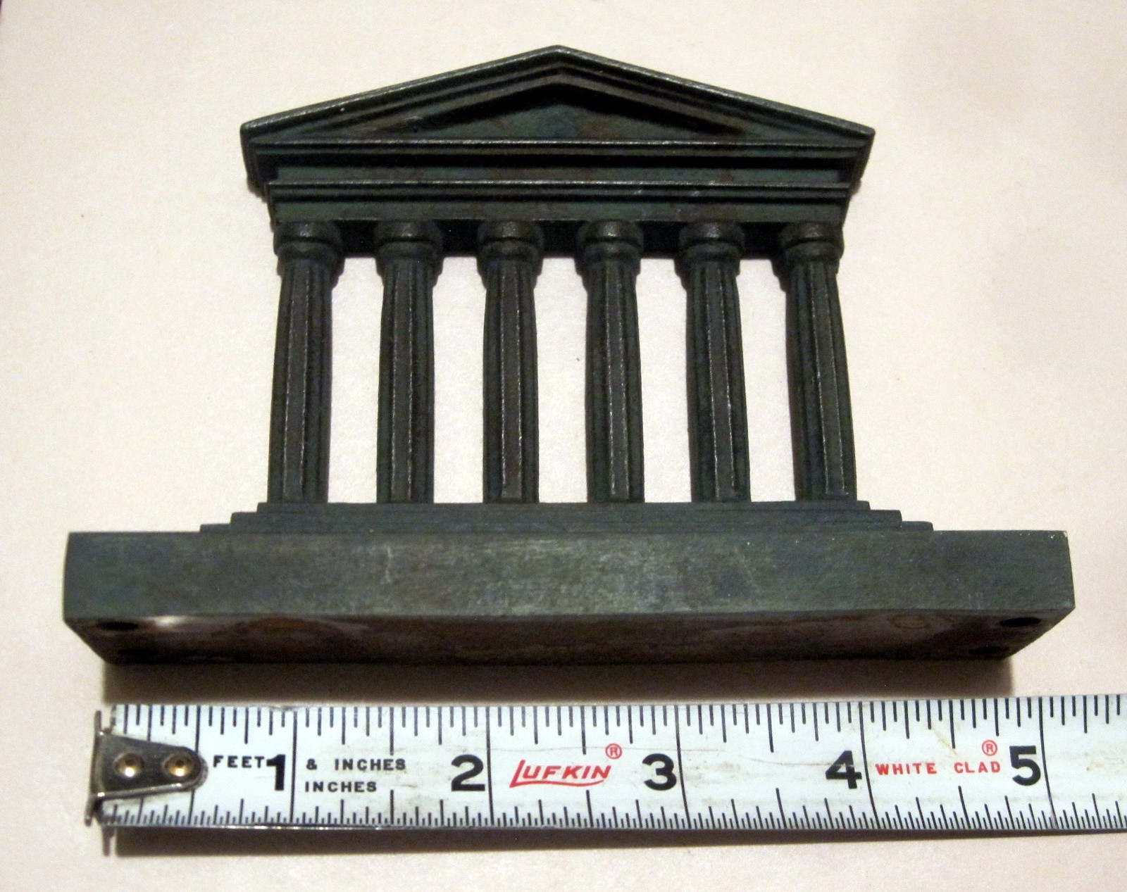 Bradley & Hubbard (2) Bookends Ancient Greek Temples Bronze 1920s Deco Antique