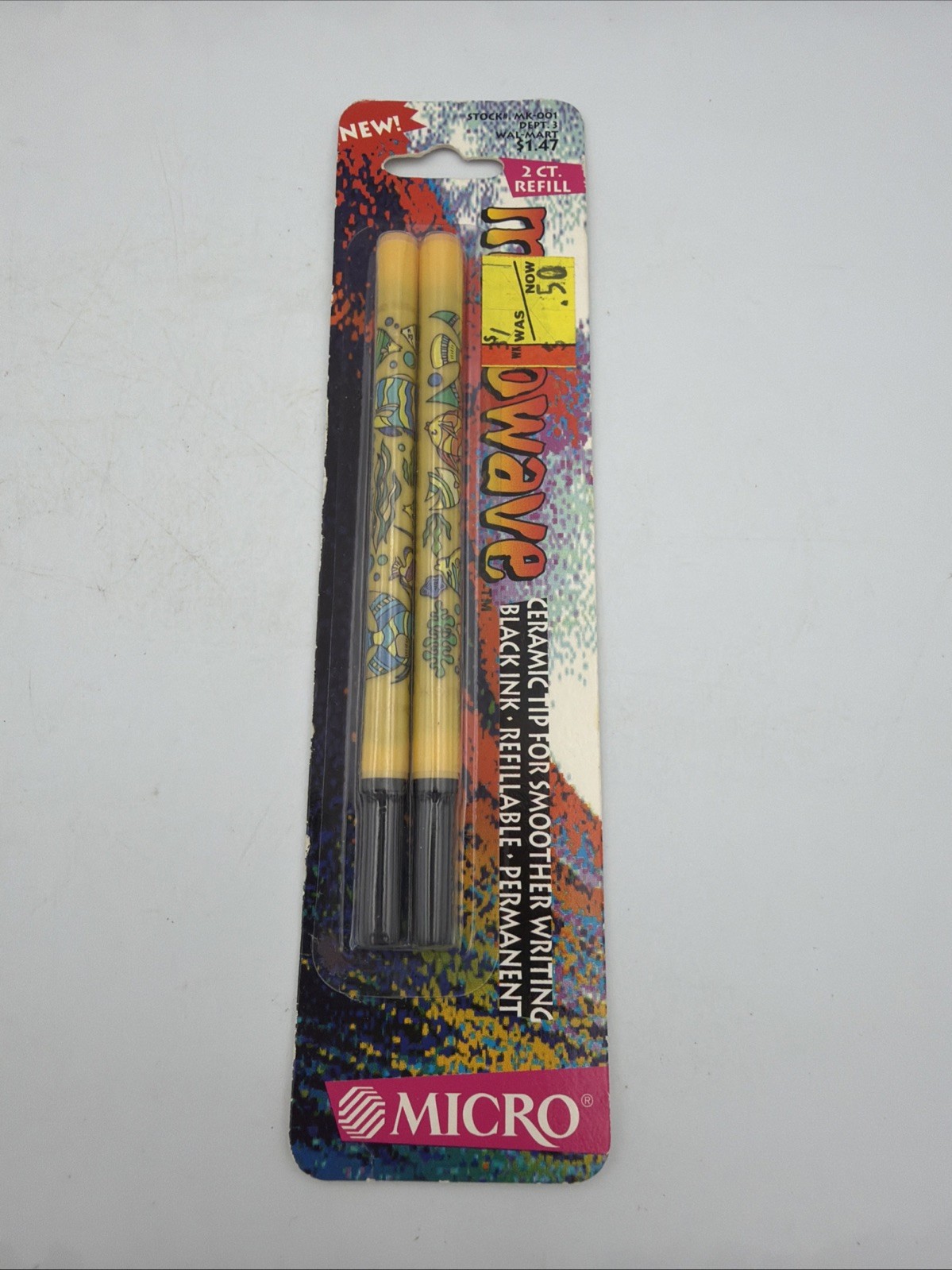 Vtg 1995 Micro Ceramic Roller Ball Pen Refills Fish Item 93002 NEW SEALED
