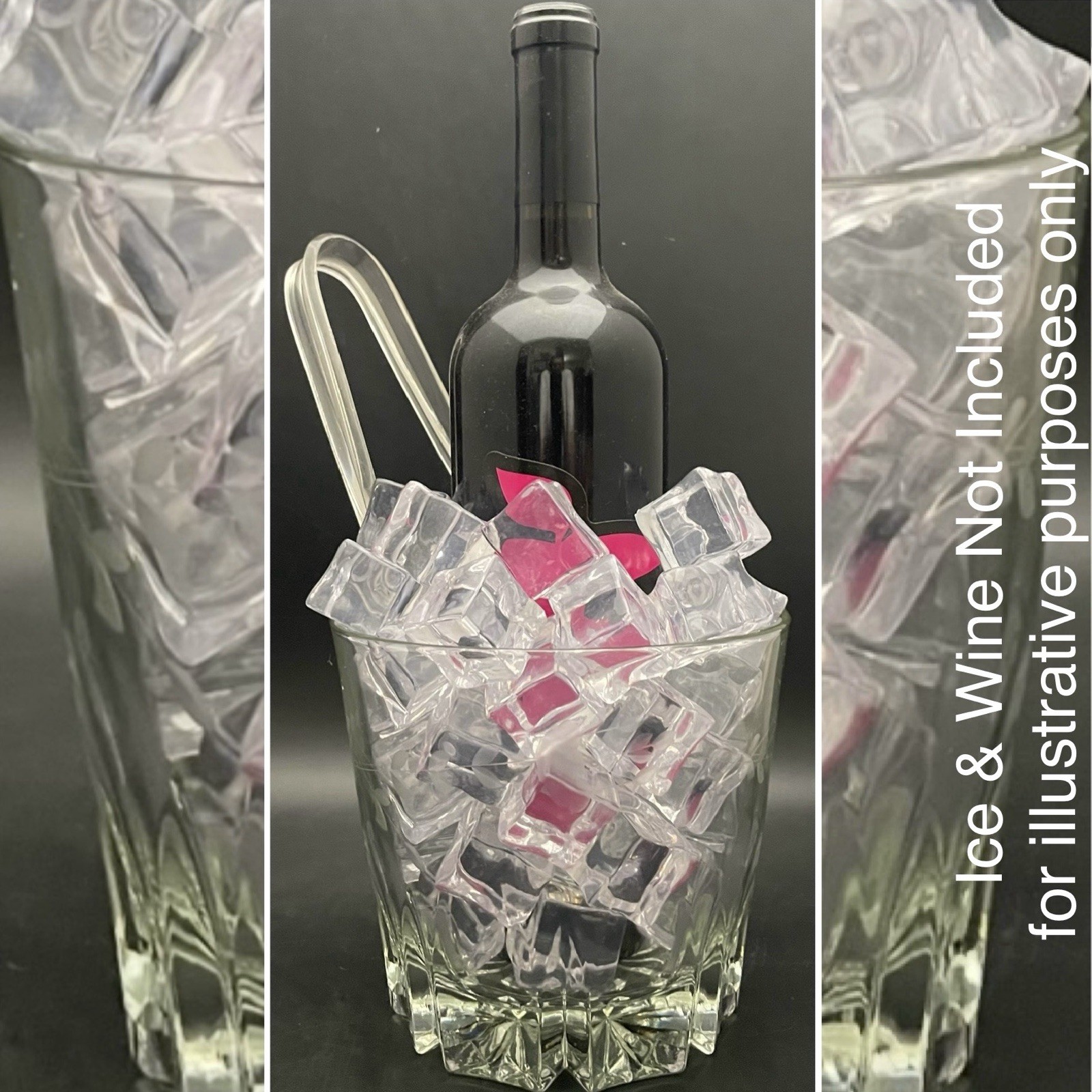 Princess House Crystal Heritage Ice Bucket/Wine Chiller w/Tongs 1974-present USA