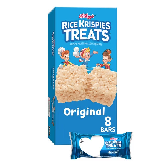 Rice Krispies Treats Original Chewy Crispy Marshmallow Squares  Kids Snacks 6.2