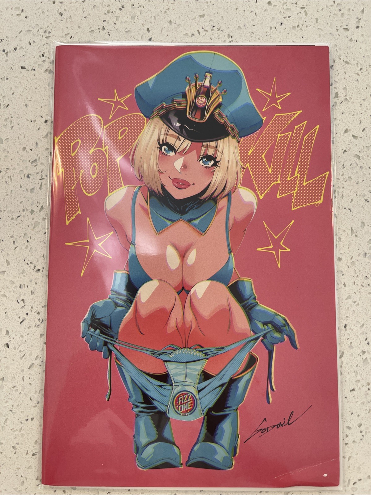 Pop Kill #3 Godtail Signed Megacon Exclusive LTD 250 Slightly Damaged Corner.