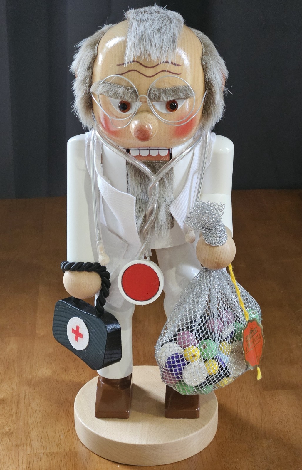 VINTAGE Steinbach Herr Doctor German Wood Nutcracker Retired 14 Inch