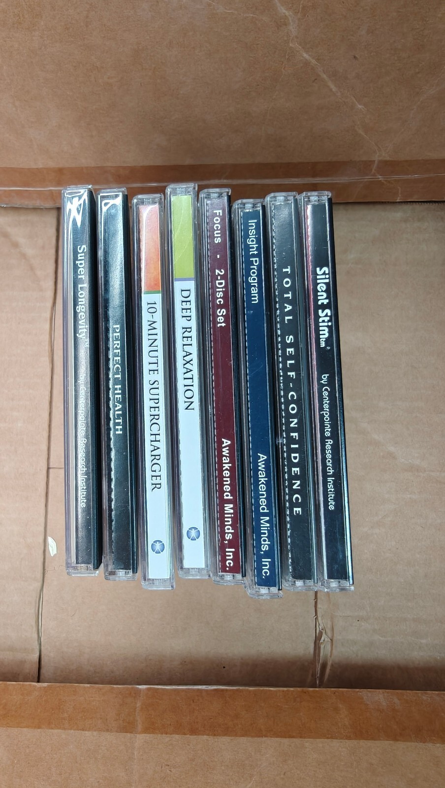 Meditation Relaxation Self Hypnosis CD Lot of 8 Binaural Beats Awakened Minds