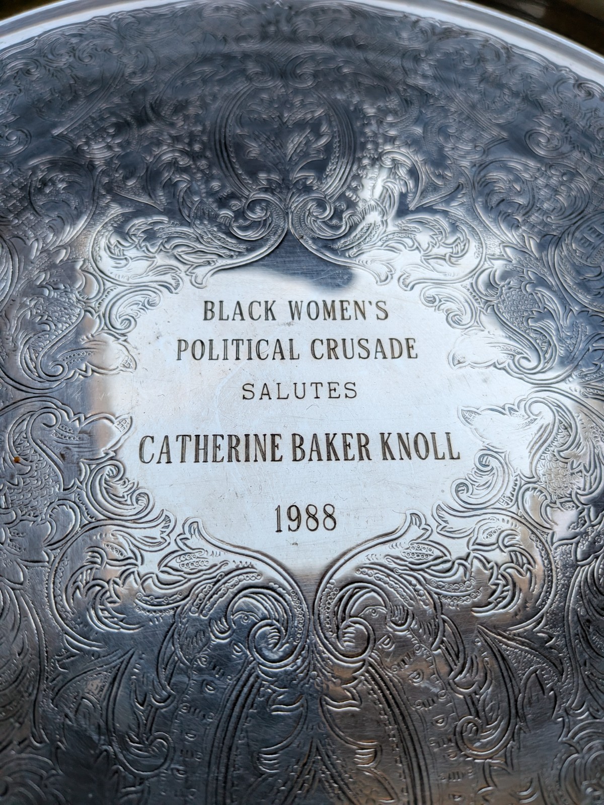Civil rights Black Women African American PA 1st female Governor silver tray
