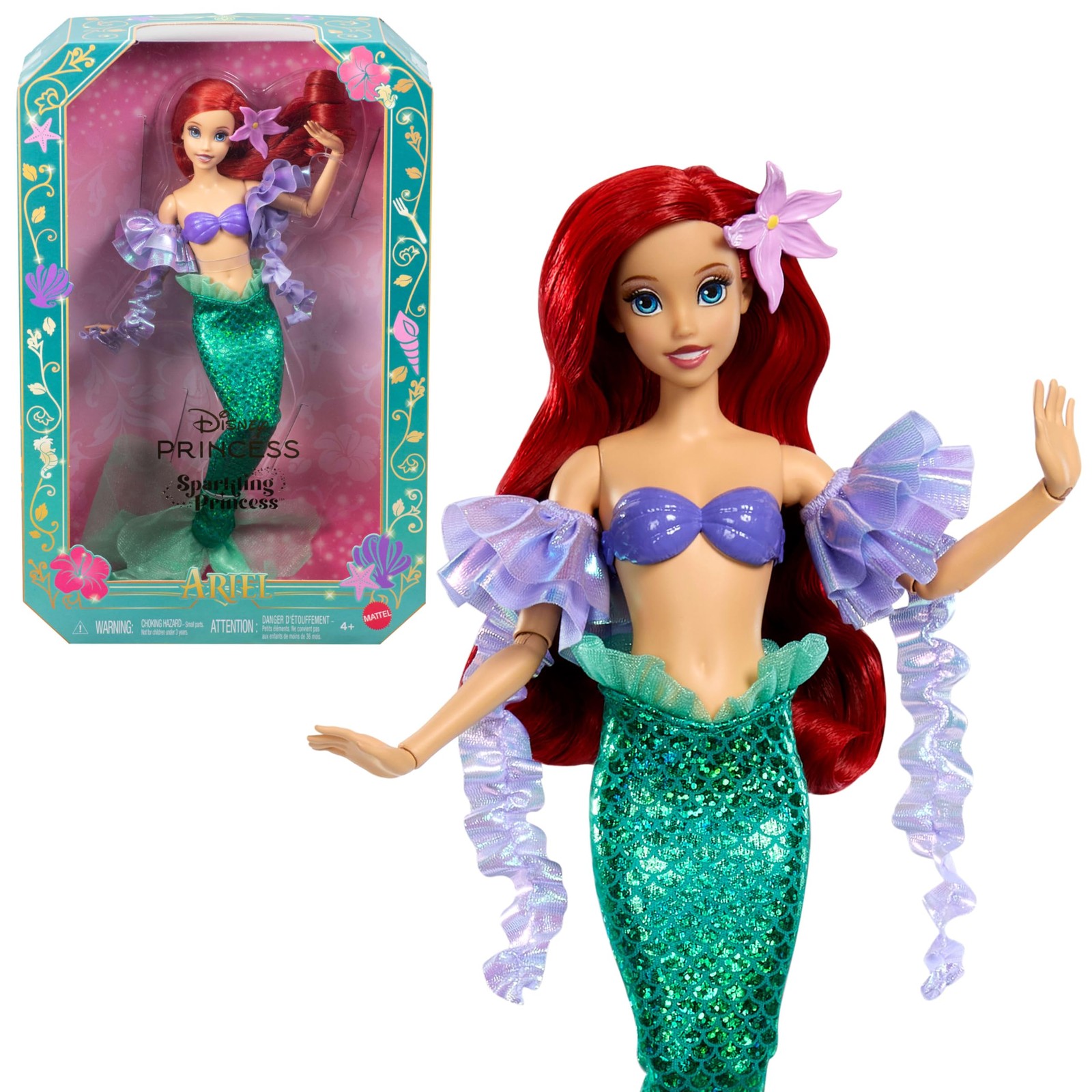 Mattel Disney Princess Mermaid Ariel Sparkling Fashion Multicolor Mattel Disney Princess Mermaid Ariel Sparkling Fashion Multicolor