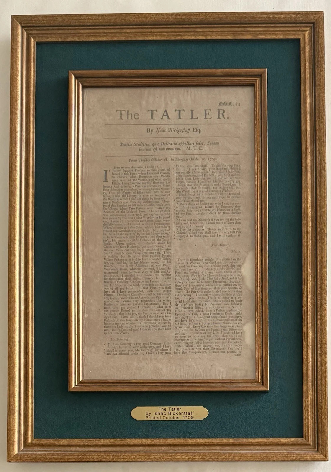 1709 Issue Of The Tatler