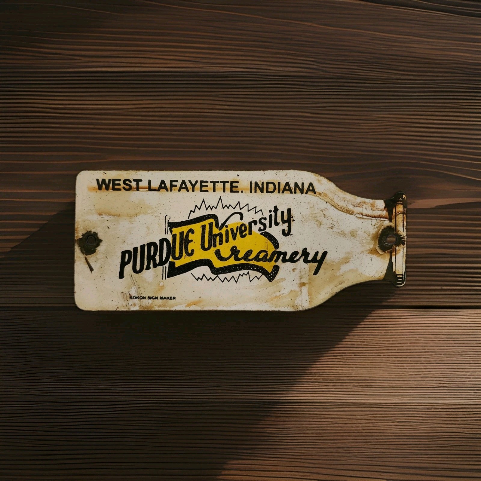 Vintage Purdue University Porcelain Sign Creamery Butter West Lafayette Indiana Vintage Purdue University Porcelain Sign Creamery Butter West Lafayette Indiana