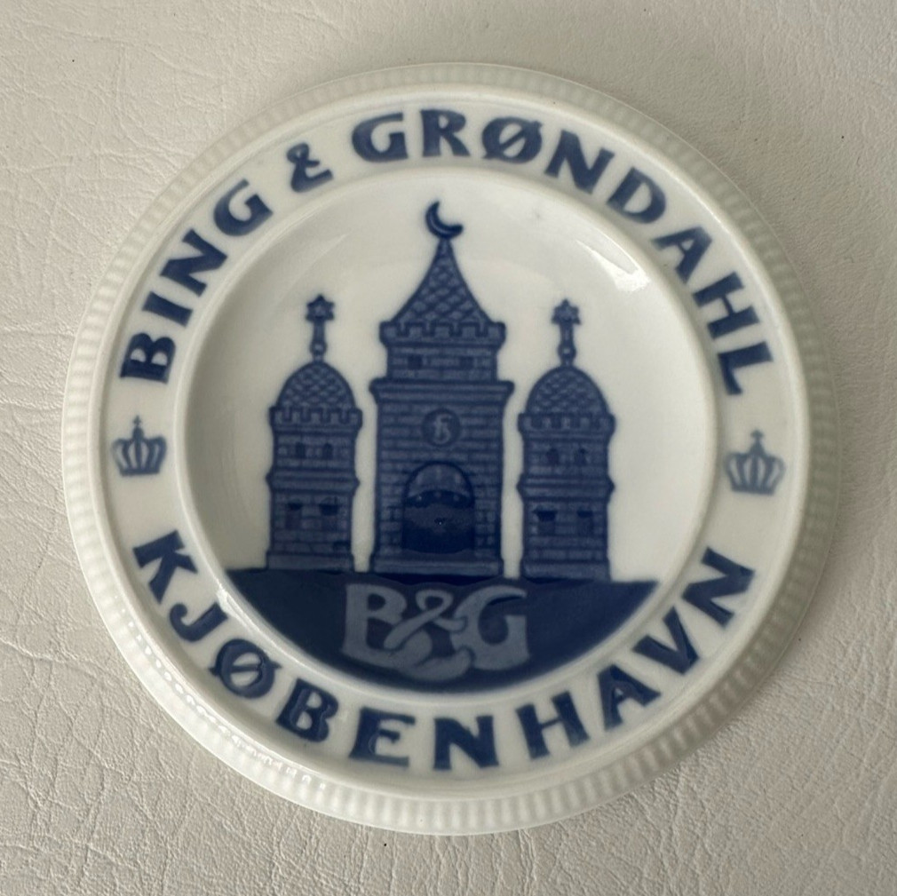 RARE Bing and Grondahl DEALER SIGN / Plate Vintage, 5.5