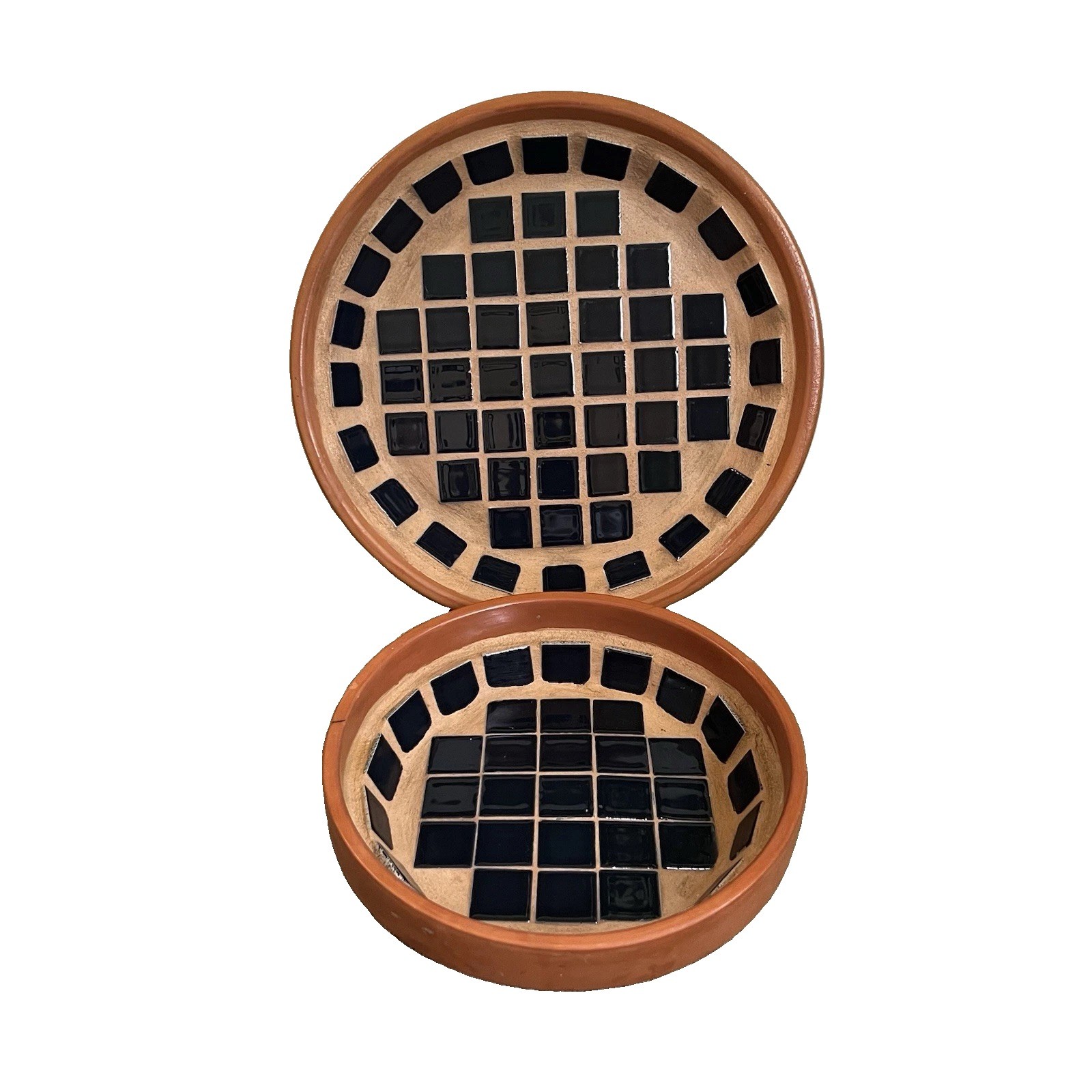 Vintage Italy Terracotta Tray & Bowl Bundle Mosaic Vaserie Trevigiane Art Vintage Italy Terracotta Tray & Bowl Bundle Mosaic Vaserie Trevigiane Art