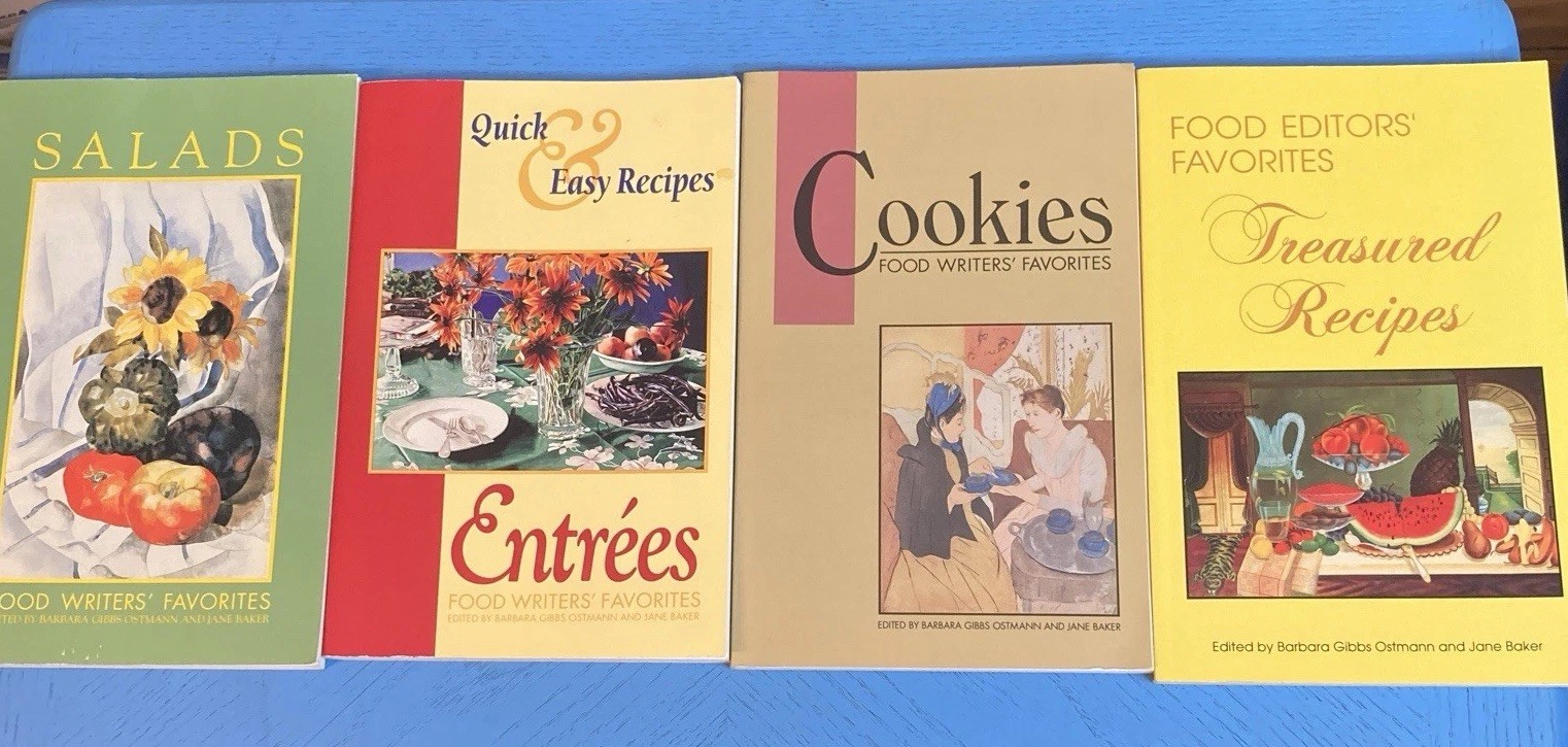 Lot of 4 Food Writers Favorite Recipes Entrees, Cookies, Salads, Treasured Lot of 4 Food Writers Favorite Recipes Entrees, Cookies, Salads, Treasured