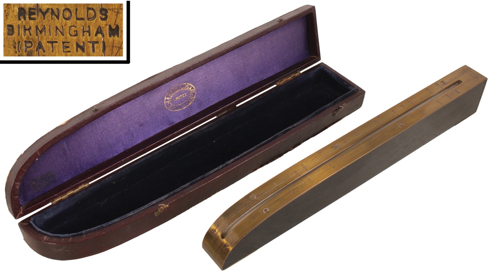 J.A. Reynolds, Birmingham Ebony Body Inclinometer Level - mjdtoolparts