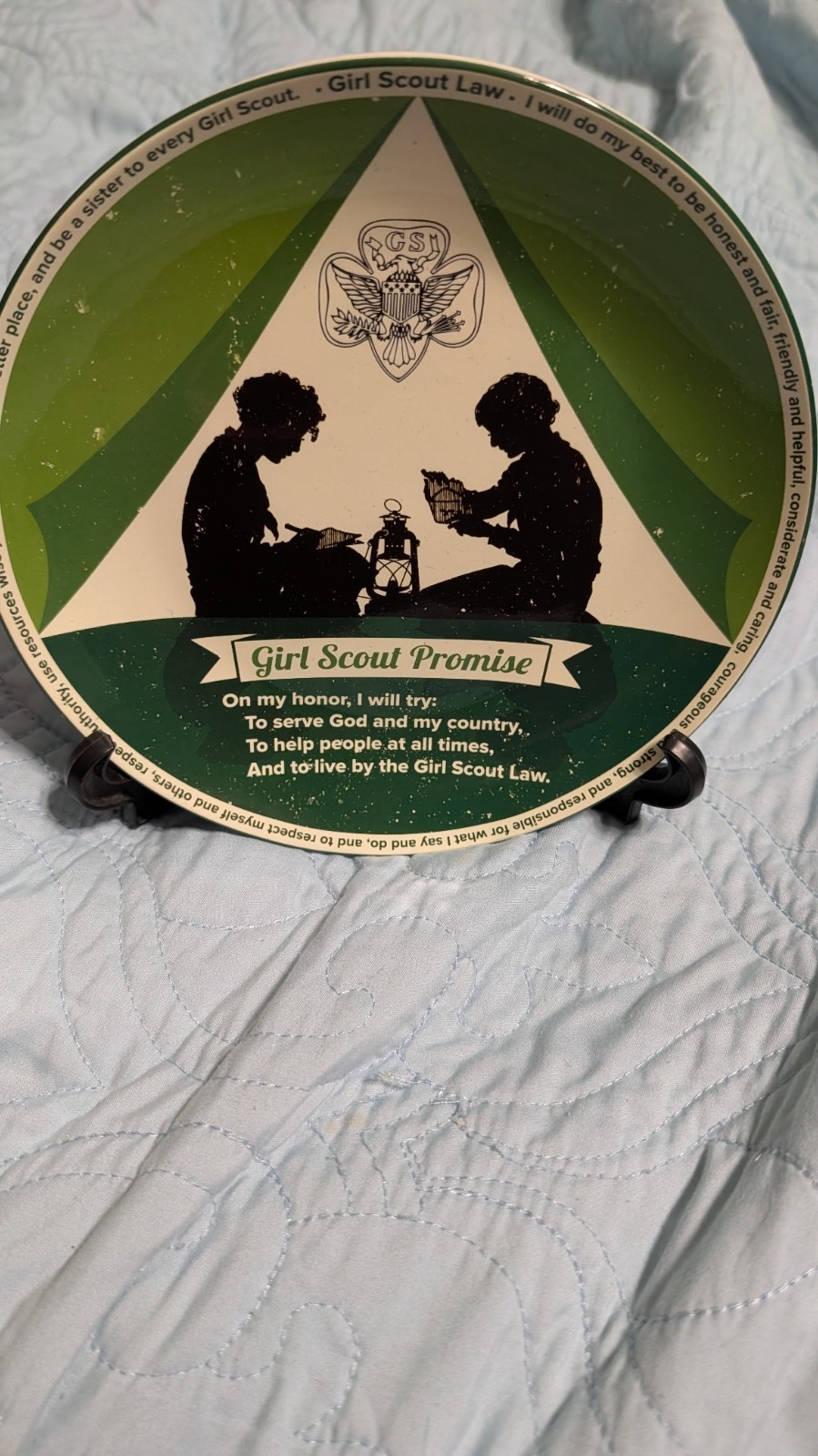 Girl Scout Plate and Scarf Gift Set (US Shipping Included) Girl Scout Plate and Scarf Gift Set (US Shipping Included)