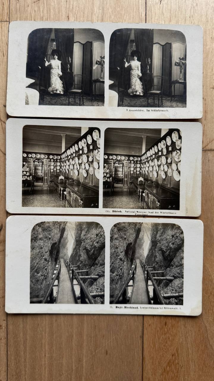 Antique, Stereo, New Photographic Society A. G. 1904-1906, 22 cards Antique, Stereo, New Photographic Society A. G. 1904-1906, 22 cards