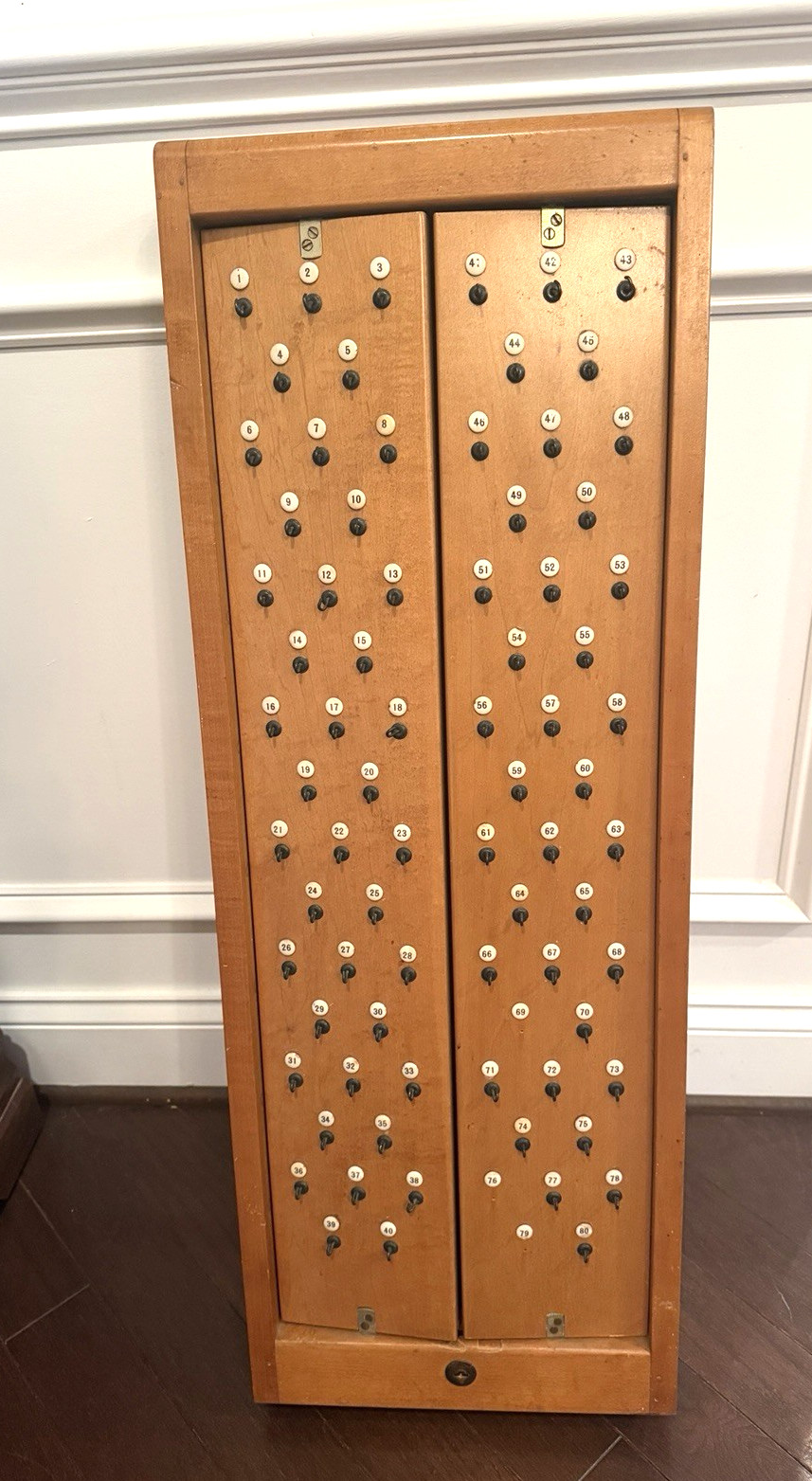 Vintage 1930 - 1940 Hamilton Wood Key Cabinet Hotel Motel Garage Shop Repurpose Vintage 1930 - 1940 Hamilton Wood Key Cabinet Hotel Motel Garage Shop Repurpose