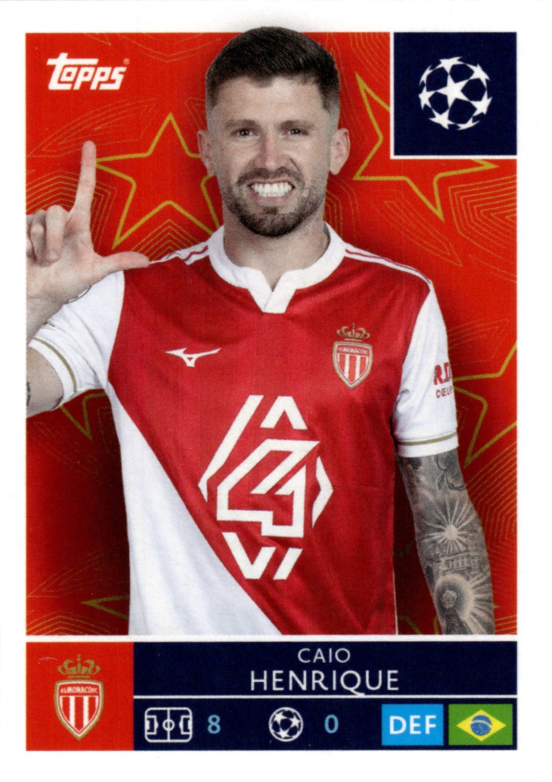 TOPPS CHAMPIONS LEAGUE 2025-26 2026 N.73 Caio Henrique AS Monaco TOPPS CHAMPIONS LEAGUE 2025-26 2026 N.73 Caio Henrique AS Monaco