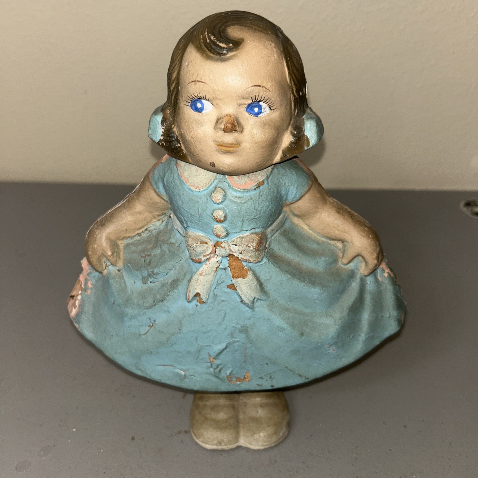 Antique 1930s Paper Mache Bobbie Mae Swing N Sway Nodder Swayer Doll READ Antique 1930s Paper Mache Bobbie Mae Swing N Sway Nodder Swayer Doll READ