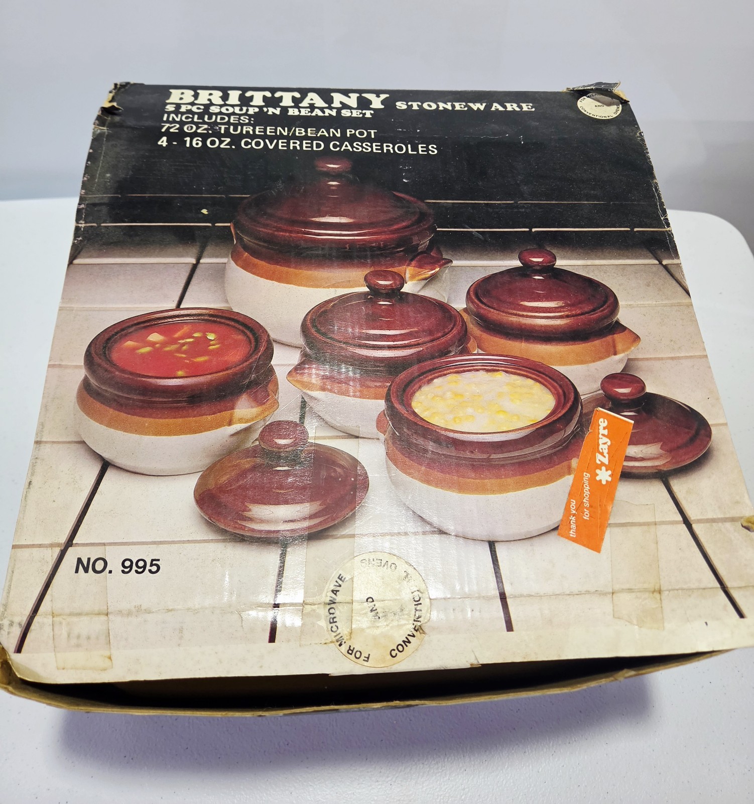 Vintage Brittany Soup & Bean Pots + Soup Tureen 10 Pcs French Onion Soup In Box Vintage Brittany Soup & Bean Pots + Soup Tureen 10 Pcs French Onion Soup In Box