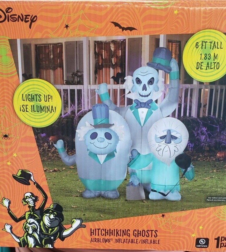 Gemmy 6ft  Disney\'s Haunted Mansion Hitchhiking Ghost Halloween Inflatable