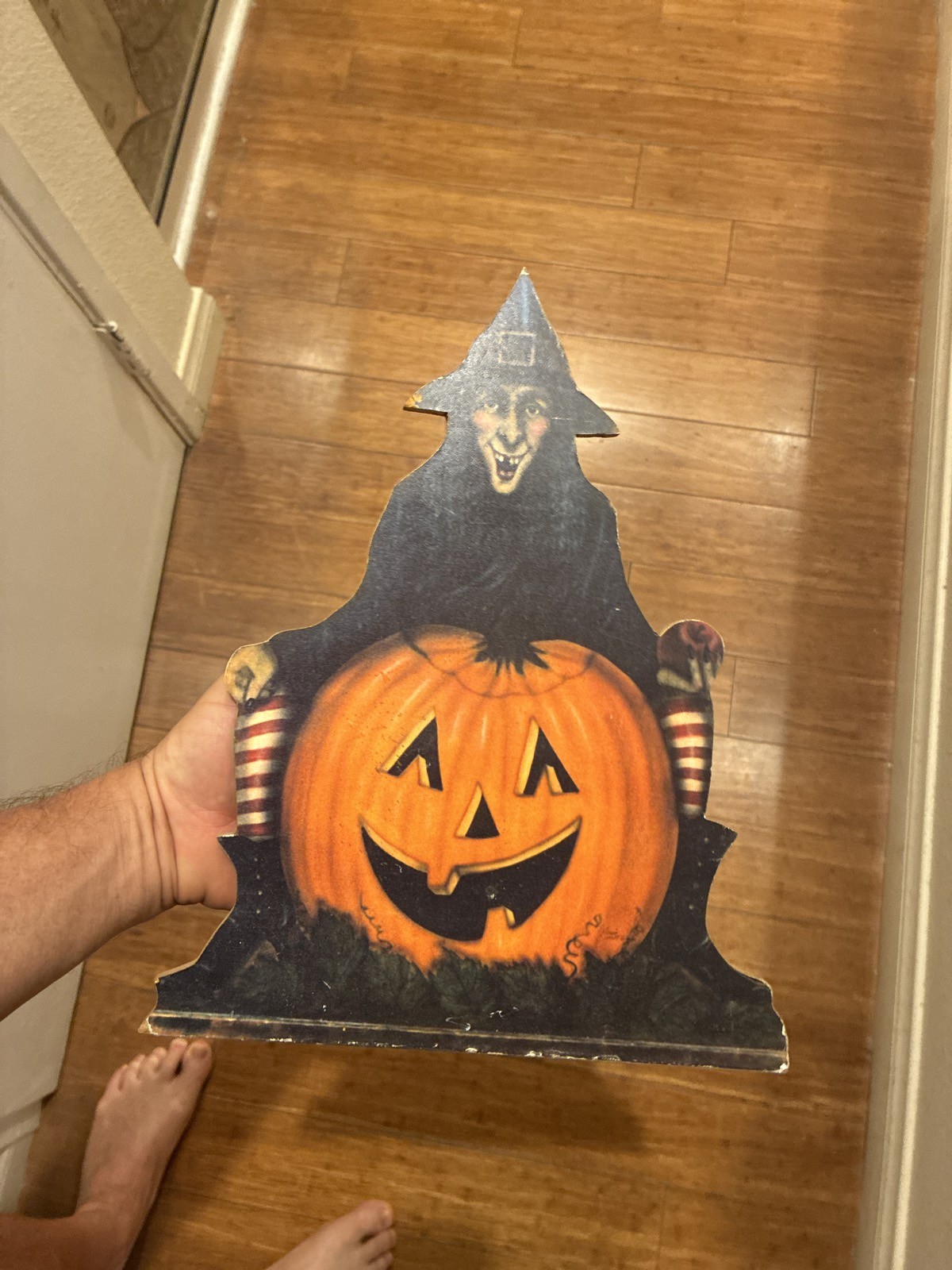 Bonnie Barrett Boardwalk Originals Halloween Witch Pumpkin Board Cutout