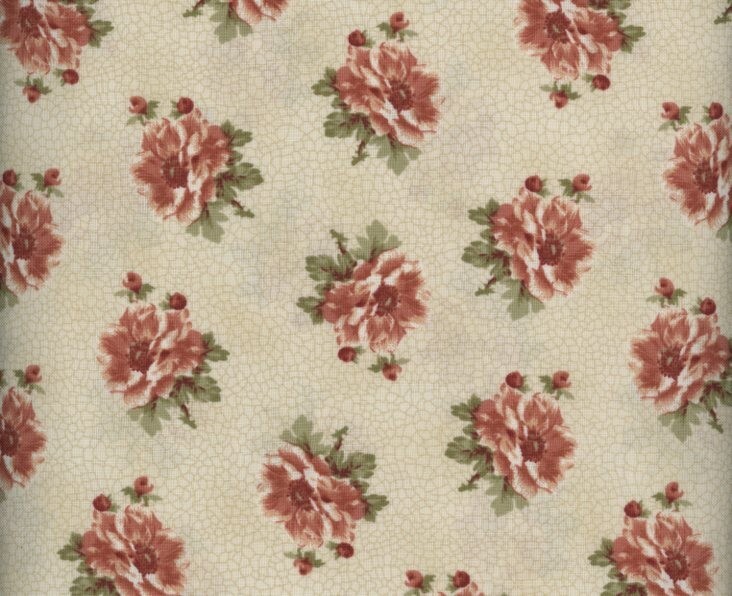 BTHY Georgian Court Chanteclaire Fabrics Creme Peach Medium Flowers Old Stock BTHY Georgian Court Chanteclaire Fabrics Creme Peach Medium Flowers Old Stock