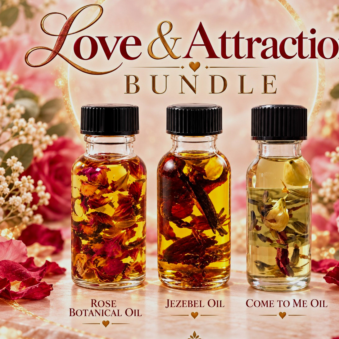 Love Attraction SpiritualOil Bundle RoseBotanical Oil,Jezebel Oil Come To Me Oil