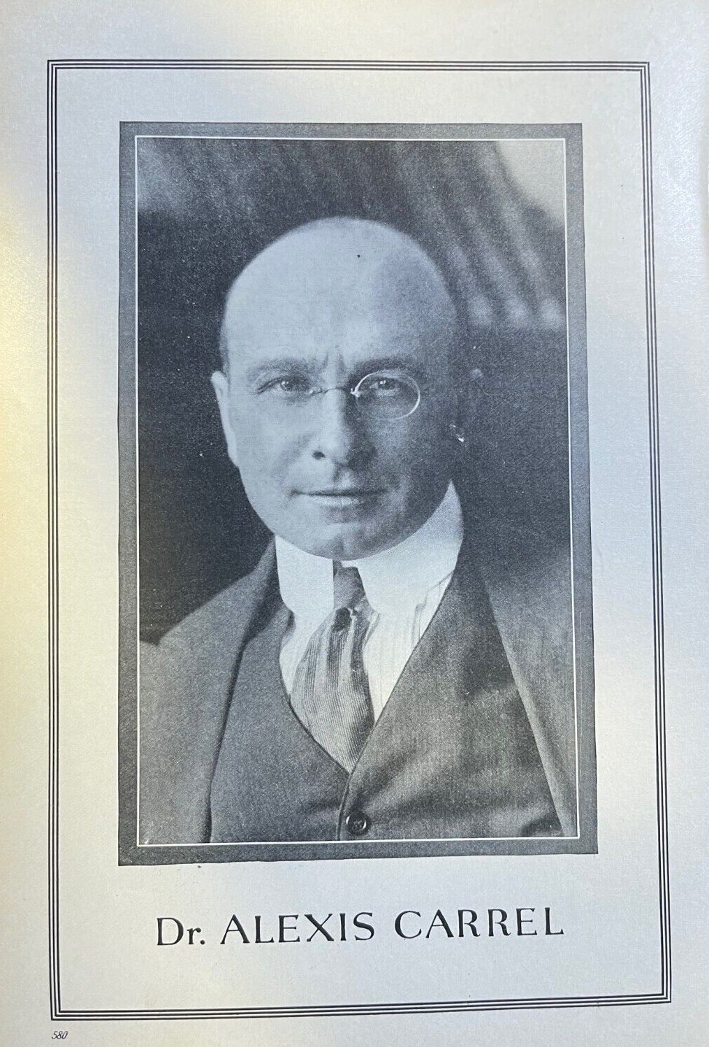 1914 Vintage Magazine Illustration Dr. Alexis Carrel Carnegie Institute