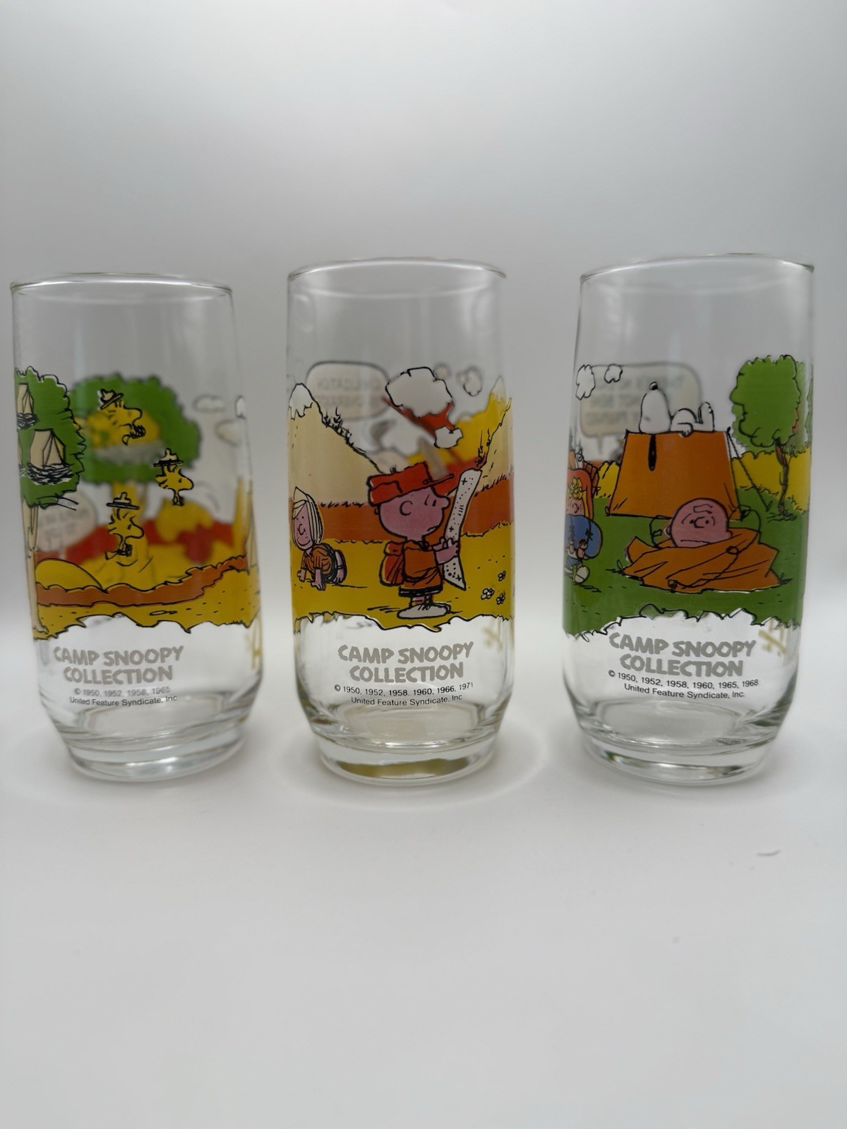 McDonald's Camp Snoopy Peanuts Lot of 3 Charlie Brown Vtg Glasses McDonald's Camp Snoopy Peanuts Lot of 3 Charlie Brown Vtg Glasses