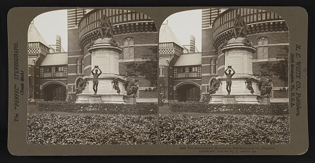 Photo:Stratford-on-Avon England Shakespeare Monument 1900s Stereo View