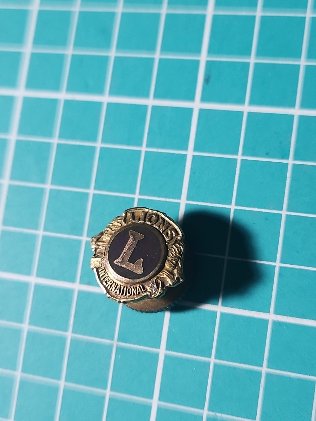 Vtg Lions International Screw Back Gold Tone Lapel Pin Vtg Lions International Screw Back Gold Tone Lapel Pin