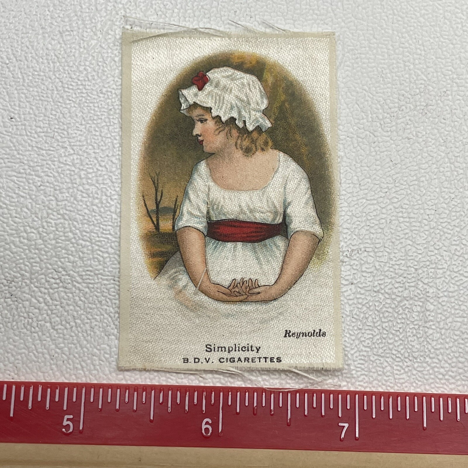 Vtg c 1910s Joshua Reynolds Artwork SIMPLICITY Cigarette Tobacco Silk S008