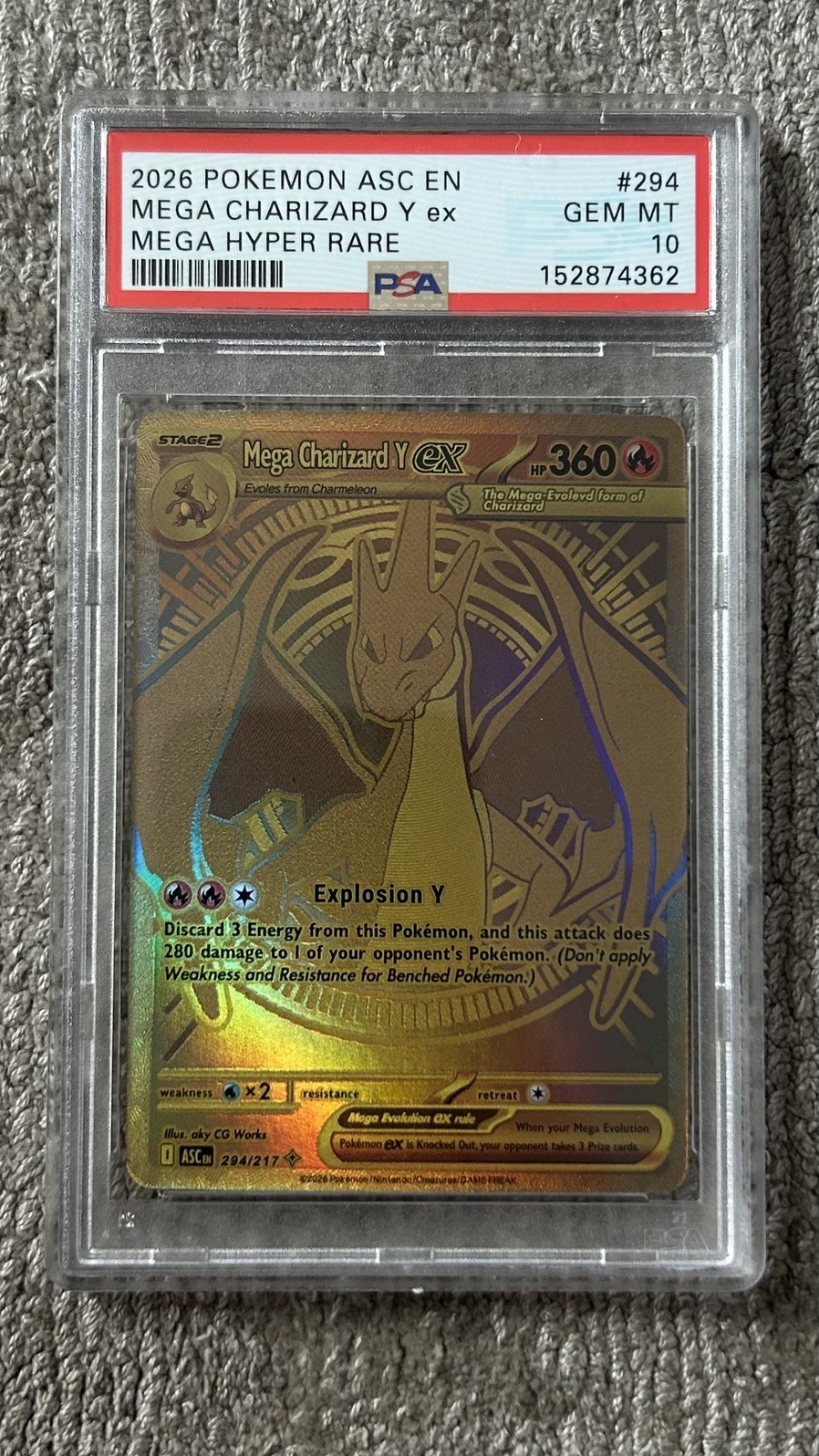 2026 POKEMON ASC EN-ASCENDED HEROES MEGA HYPER RARE MEGA CHARIZARD Y EX PSA 10 2026 POKEMON ASC EN-ASCENDED HEROES MEGA HYPER RARE MEGA CHARIZARD Y EX PSA 10