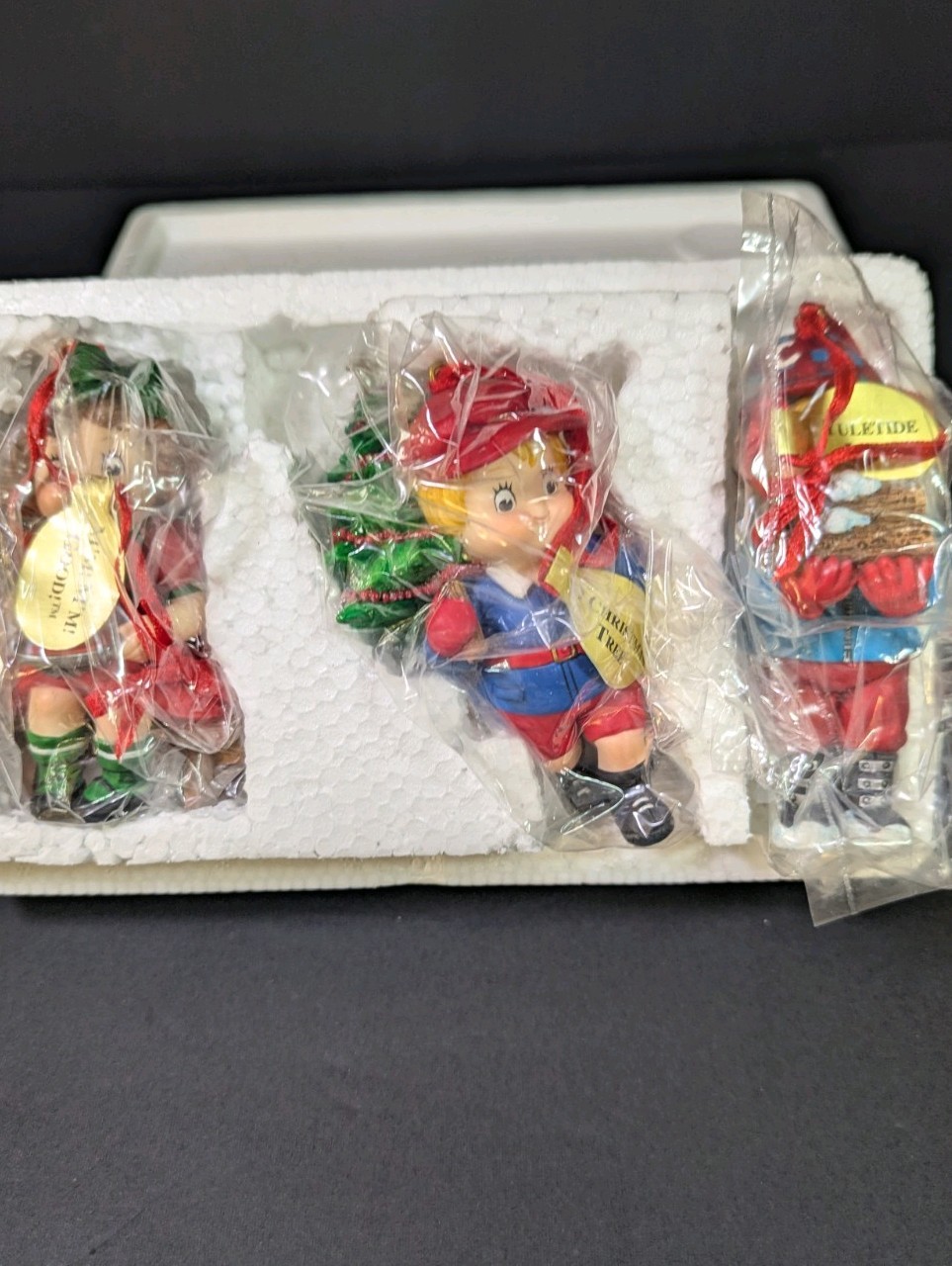 Danbury Mint Campbell's Soup Kids Christmas Ornaments (3) Porcelain. Danbury Mint Campbell's Soup Kids Christmas Ornaments (3) Porcelain.