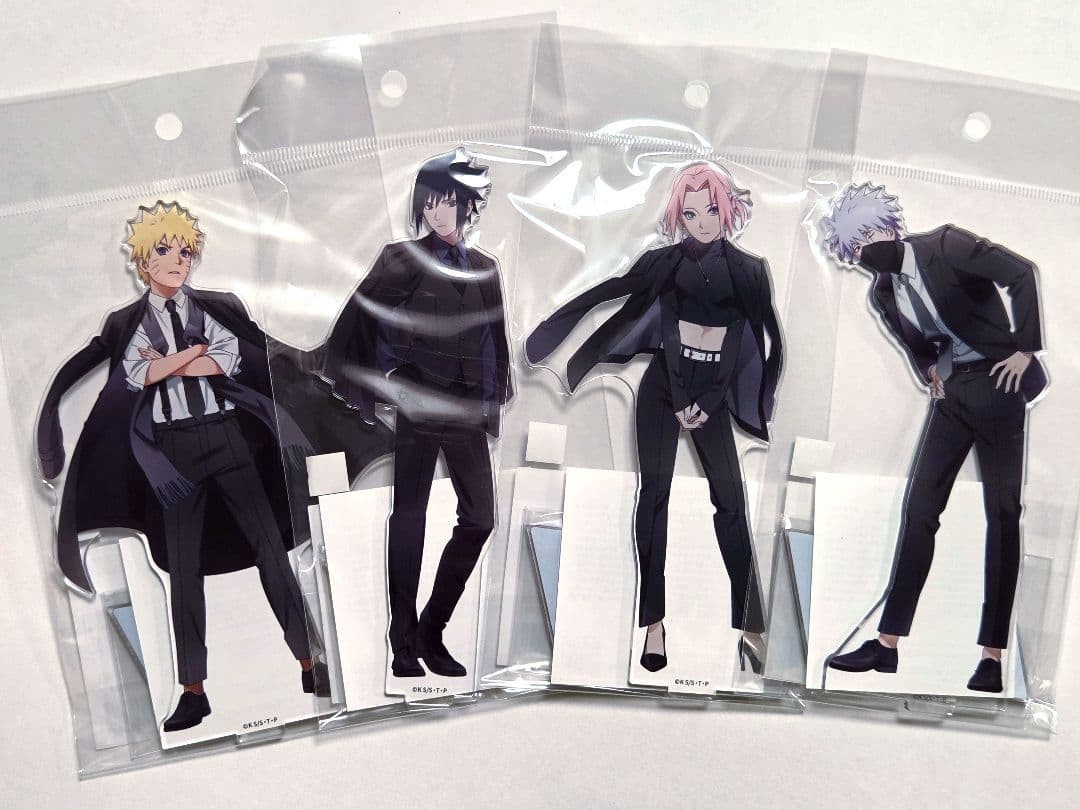 NARUTO Sasuke Sakura Haruno Kakashi Acrylic Stand Figure 4 set Formal ver. JPN