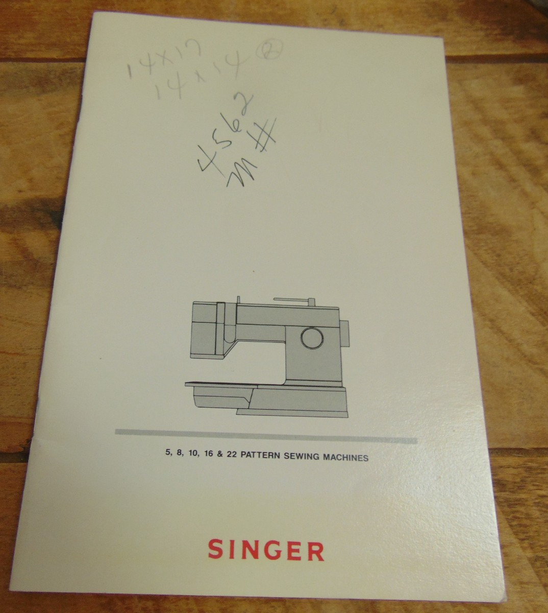 Vtg Singer 5 8 10 16 22 Pattern Sewing Machine Manual Part No. 137595-001