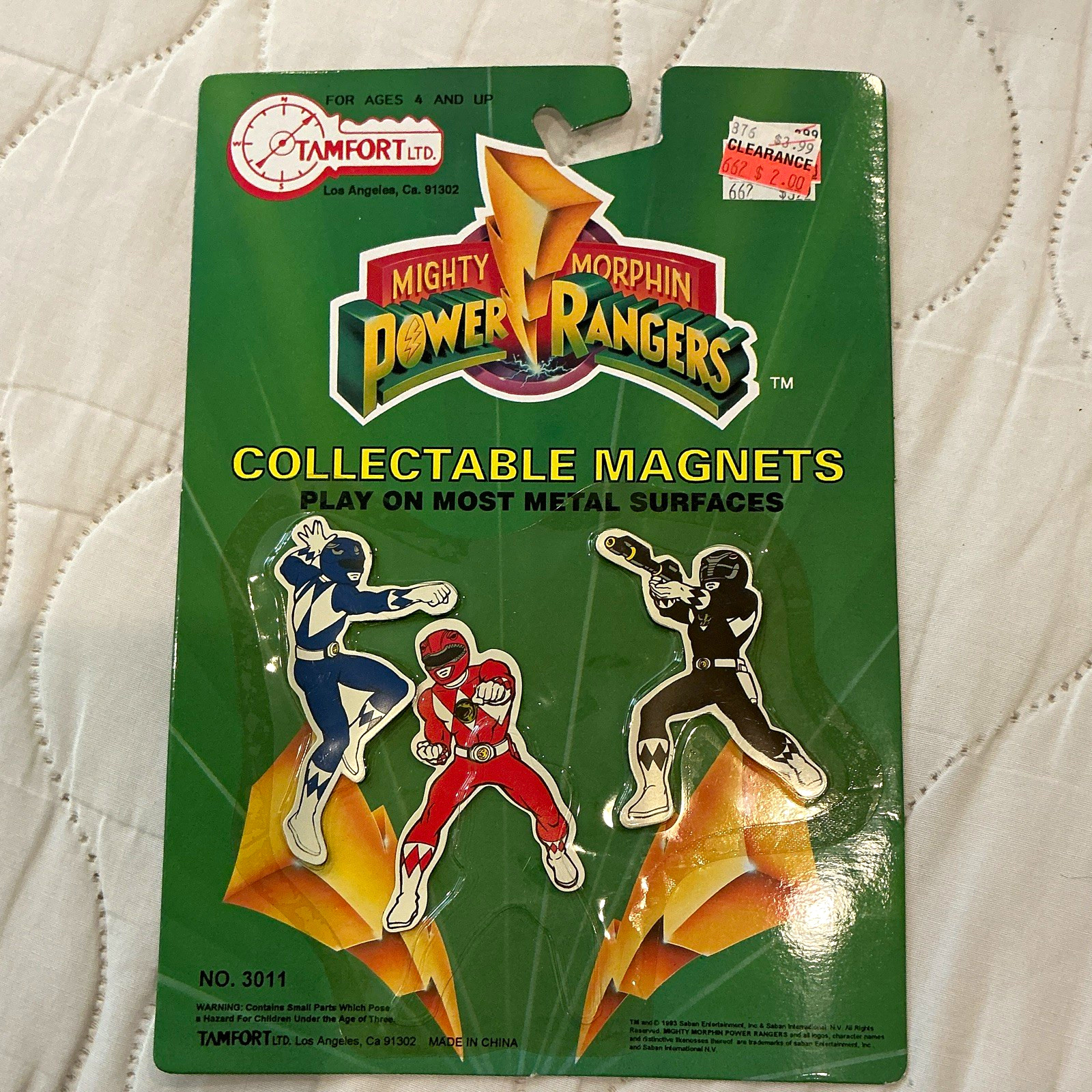 Tamfort Ltd. Mighty Morphin Power Rangers Collectible Magnets 1993 MPN 3011