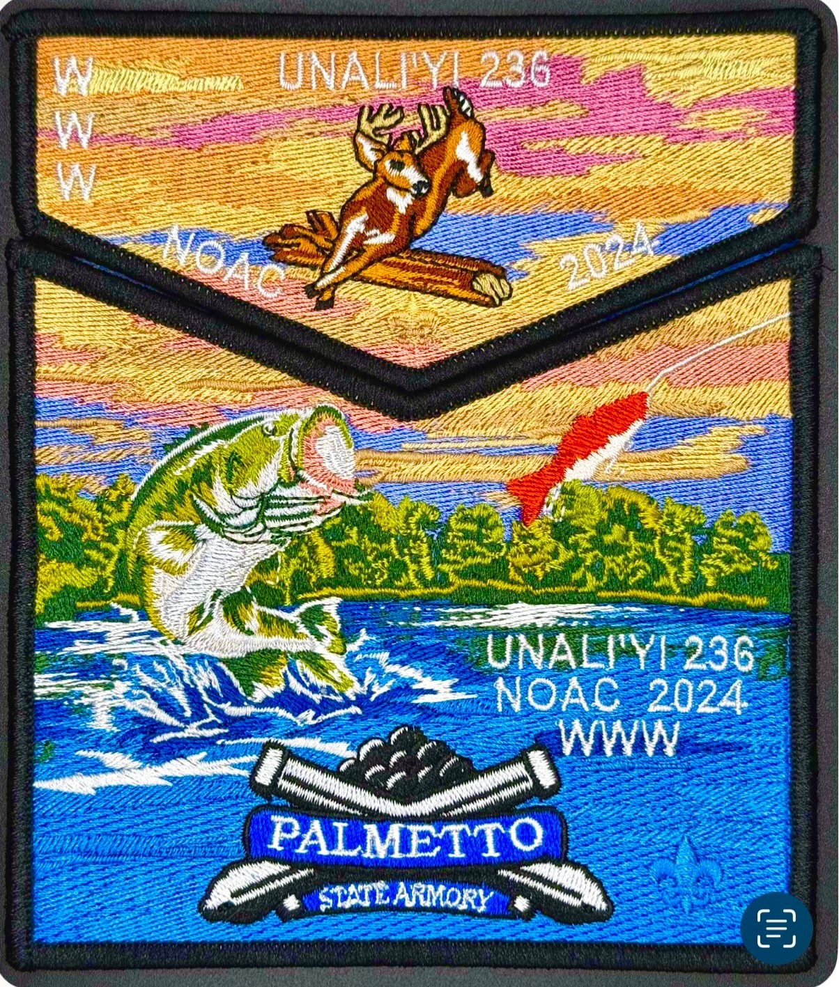 OA UNALI\'YI 236 BSA COASTAL CAROLINA 2024 NOAC 2-PATCH FISH BASS ONLY 200 MADE